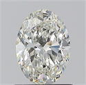 Natural Diamond 0.90 Carats, Oval with  Cut, I Color, VVS2 Clarity and Certified by GIA