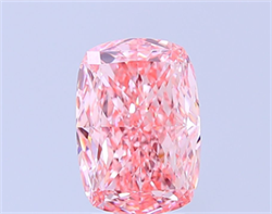 Picture of Lab Grown Diamond 3.11 Carats, CUSHION MODIFIED with  Cut, Fancy Vivid Pink Color, VS1 Clarity and Certified by IGI