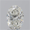Natural Diamond 1.73 Carats, Oval with  Cut, I Color, SI2 Clarity and Certified by GIA