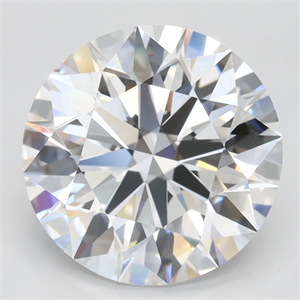 Picture of Lab Grown Diamond 4.34 Carats, Round with Excellent Cut, D Color, VVS1 Clarity and Certified by GIA