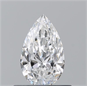 Natural Diamond 0.53 Carats, Pear with  Cut, E Color, VS2 Clarity and Certified by GIA