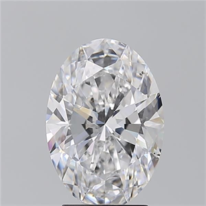 Picture of Natural Diamond 3.02 Carats, Oval with  Cut, D Color, SI1 Clarity and Certified by GIA