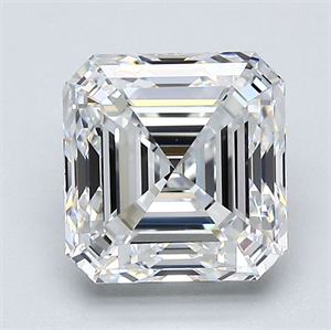 Picture of Natural Diamond 2.70 Carats, Asscher with  Cut, E Color, VVS1 Clarity and Certified by GIA