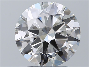 Picture of Natural Diamond 2.80 Carats, Round with Excellent Cut, H Color, VVS1 Clarity and Certified by GIA