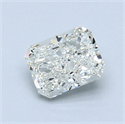 0.90 Carats, Radiant Diamond with  Cut, I Color, VS2 Clarity and Certified by GIA