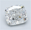 Natural Diamond 1.72 Carats, Cushion with  Cut, E Color, SI1 Clarity and Certified by GIA