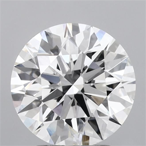 Picture of Lab Grown Diamond 2.69 Carats, Round with Ideal Cut, D Color, VVS2 Clarity and Certified by IGI