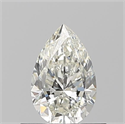 Natural Diamond 0.54 Carats, Pear with  Cut, J Color, VVS2 Clarity and Certified by GIA