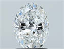 Natural Diamond 1.21 Carats, Oval with  Cut, F Color, SI1 Clarity and Certified by GIA