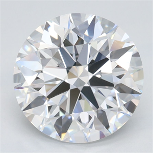 Picture of Lab Grown Diamond 2.81 Carats, Round with Ideal Cut, D Color, IF Clarity and Certified by IGI