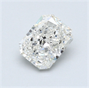 1.21 Carats, Radiant Diamond with  Cut, H Color, SI1 Clarity and Certified by GIA