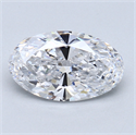 1.72 Carats, Oval Diamond with  Cut, D Color, SI1 Clarity and Certified by GIA