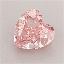 Picture of Lab Grown Diamond 1.31 Carats, Heart with  Cut, Fancy Vivid Pink Color, VVS2 Clarity and Certified by IGI