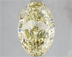 Picture of Lab Grown Diamond 5.03 Carats, Oval with  Cut, Fancy Intense Yellow Color, VS2 Clarity and Certified by IGI