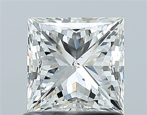 Picture of Natural Diamond 1.00 Carats, Princess with  Cut, G Color, SI2 Clarity and Certified by GIA