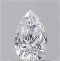 Natural Diamond 0.61 Carats, Pear with  Cut, D Color, VS2 Clarity and Certified by GIA