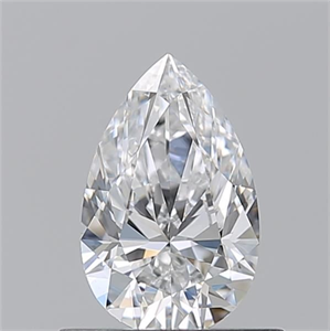 Picture of Natural Diamond 0.61 Carats, Pear with  Cut, D Color, VS2 Clarity and Certified by GIA