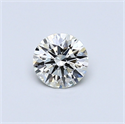 Natural Diamond 0.40 Carats, Round with Excellent Cut, K Color, VS2 Clarity and Certified by GIA