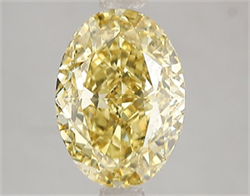 Picture of Lab Grown Diamond 3.05 Carats, Oval with  Cut, Fancy Vivid Yellow Color, VS1 Clarity and Certified by IGI