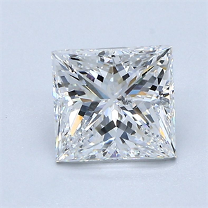 Foto Diamante Natural 1.50 quilates, Princesa , Color E, claridad SI2 y certificado GIA de
