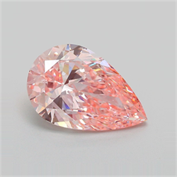 Picture of Lab Grown Diamond 4.32 Carats, Pear with  Cut, Fancy Vivid Pink Color, VS1 Clarity and Certified by IGI