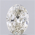 Natural Diamond 1.02 Carats, Oval with  Cut, I Color, VS2 Clarity and Certified by IGI