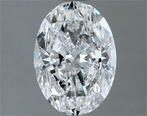 Picture of Natural Diamond 1.40 Carats, Oval with  Cut, D Color, SI2 Clarity and Certified by IGI