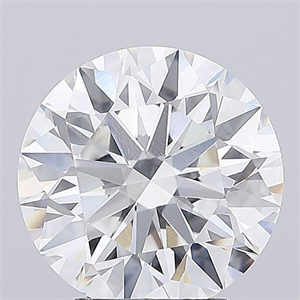 Picture of Lab Grown Diamond 4.08 Carats, Round with Ideal Cut, E Color, VVS2 Clarity and Certified by IGI
