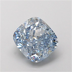 Picture of Lab Grown Diamond 1.44 Carats, CUSHION MODIFIED with  Cut, Fancy Intense Blue Color, VS1 Clarity and Certified by IGI