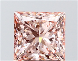 Picture of Lab Grown Diamond 2.04 Carats, Princess with  Cut, Fancy Vivid Pink Color, VS1 Clarity and Certified by IGI