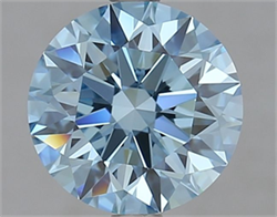 Picture of Lab Grown Diamond 2.15 Carats, Round with Ideal Cut, Fancy Vivid Blue Color, VVS1 Clarity and Certified by IGI