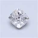 Natural Diamond 0.74 Carats, Cushion with  Cut, F Color, SI1 Clarity and Certified by GIA