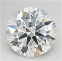 Lab Grown Diamond 2.62 Carats, Round with Ideal Cut, D Color, VVS1 Clarity and Certified by IGI