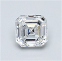 Natural Diamond 1.01 Carats, Asscher with  Cut, D Color, VVS2 Clarity and Certified by GIA