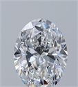 Natural Diamond 0.50 Carats, Oval with  Cut, E Color, VS1 Clarity and Certified by GIA