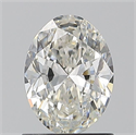 Natural Diamond 1.01 Carats, Oval with  Cut, H Color, VS2 Clarity and Certified by GIA