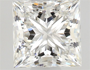 Picture of Natural Diamond 0.50 Carats, Princess with  Cut, H Color, VVS2 Clarity and Certified by GIA