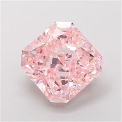 Picture of Lab Grown Diamond 4.01 Carats, SQUARE RADIANT with  Cut, Fancy Vivid Pink Color, VS2 Clarity and Certified by IGI