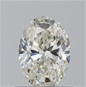 Natural Diamond 0.71 Carats, Oval with  Cut, K Color, VVS2 Clarity and Certified by GIA