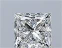 Natural Diamond 0.51 Carats, Princess with  Cut, J Color, VVS1 Clarity and Certified by GIA