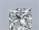 Natural Diamond 0.51 Carats, Princess with  Cut, J Color, VVS1 Clarity and Certified by GIA