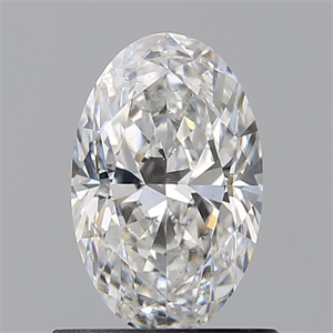 Foto Diamante Natural 0.75 quilates, Ovalado , Color F, claridad SI1 y certificado GIA de