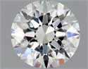 Natural Diamond 0.90 Carats, Round with Excellent Cut, H Color, VS1 Clarity and Certified by GIA
