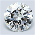 Natural Diamond 2.37 Carats, Round with Excellent Cut, H Color, VVS2 Clarity and Certified by GIA