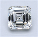 Natural Diamond 1.50 Carats, Asscher with  Cut, G Color, SI1 Clarity and Certified by GIA