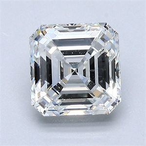 Foto Diamante Natural 1.50 quilates, Asscher , Color G, claridad SI1 y certificado GIA de