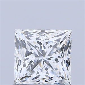 Picture of Natural Diamond 0.90 Carats, Princess with  Cut, F Color, I1 Clarity and Certified by GIA