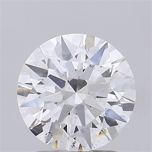 Picture of Lab Grown Diamond 1.85 Carats, Round with Ideal Cut, E Color, VS2 Clarity and Certified by IGI