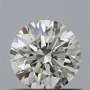 Picture of Natural Diamond 0.56 Carats, Round with Excellent Cut, K Color, VS1 Clarity and Certified by GIA