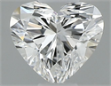 Natural Diamond 0.32 Carats, Heart with  Cut, E Color, IF Clarity and Certified by GIA